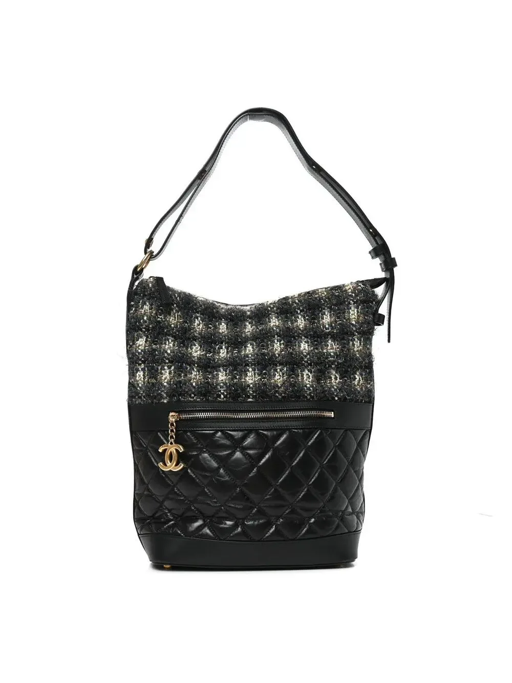 Chanel Tweed Aged Calfskin Quilted #339011C14B